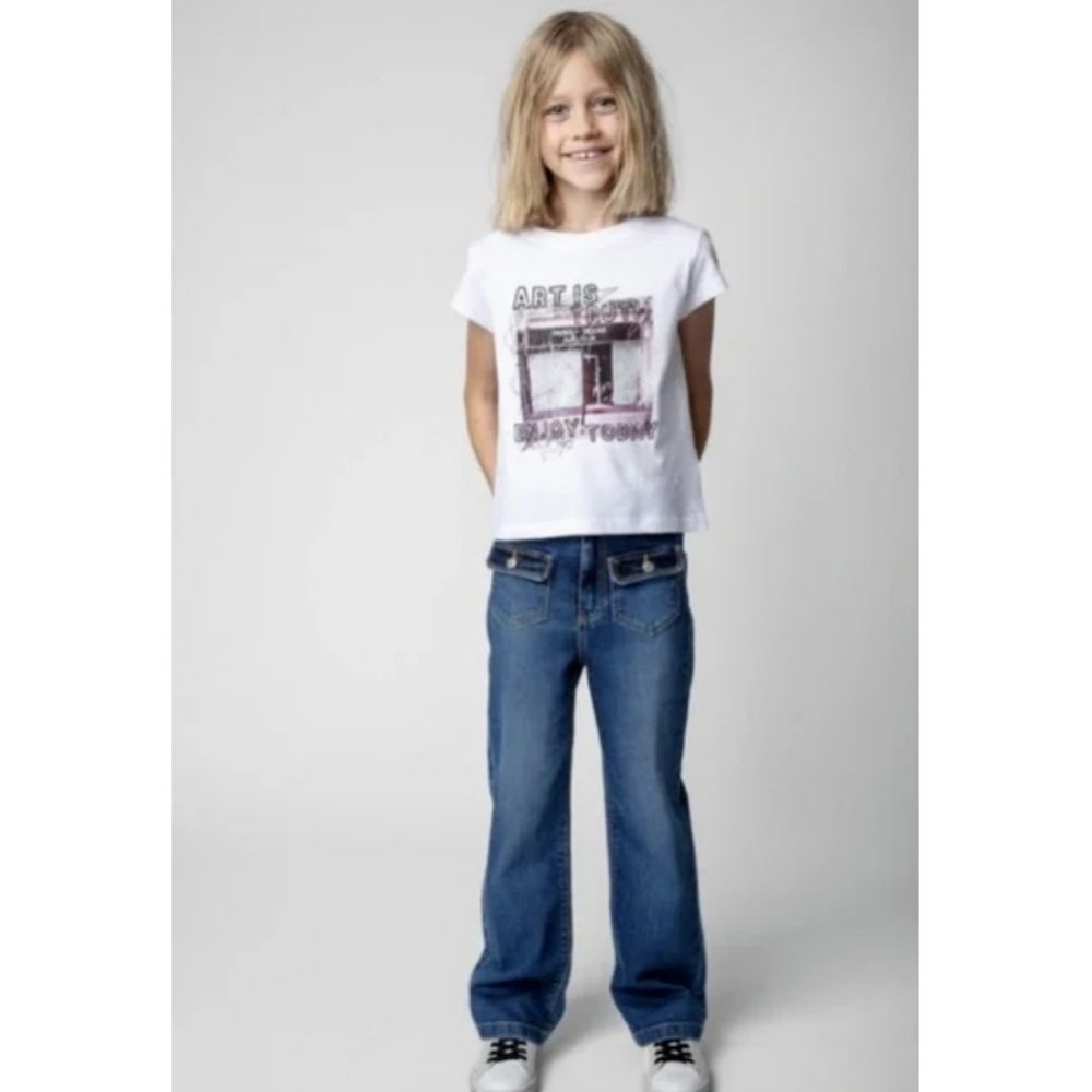 Zadig & Voltaire Girls Hipping Denim Jeans Blue ( 8 )